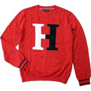 Tommy Hilfiger Red Sweater Small Men's Crewneck